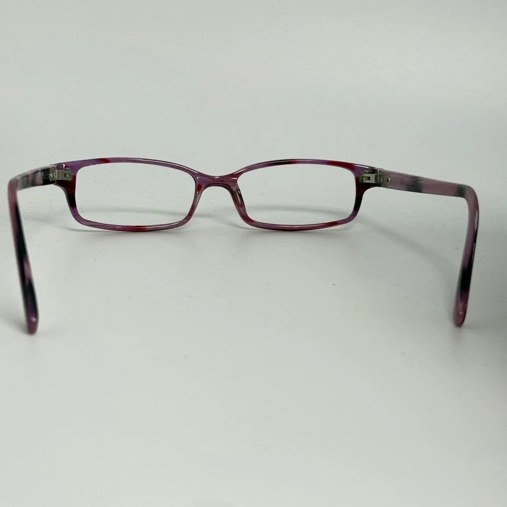 Vera Wang Purple Marble Rectangular Eyeglass Frames Women Designer Glasses
